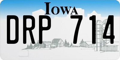 IA license plate DRP714