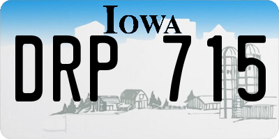 IA license plate DRP715