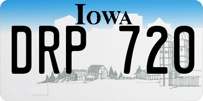 IA license plate DRP720