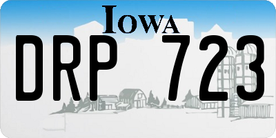 IA license plate DRP723