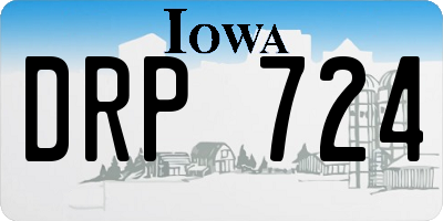 IA license plate DRP724