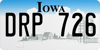 IA license plate DRP726