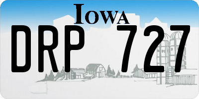IA license plate DRP727