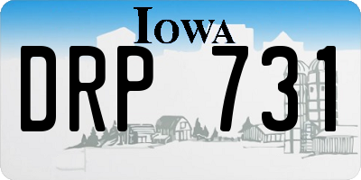 IA license plate DRP731