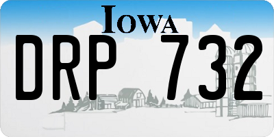 IA license plate DRP732