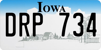IA license plate DRP734