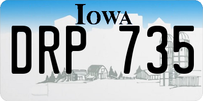 IA license plate DRP735