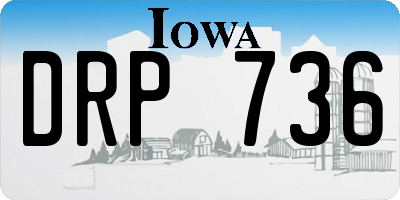 IA license plate DRP736