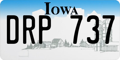 IA license plate DRP737