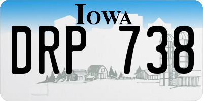 IA license plate DRP738