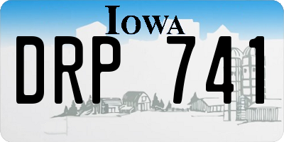 IA license plate DRP741