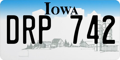 IA license plate DRP742