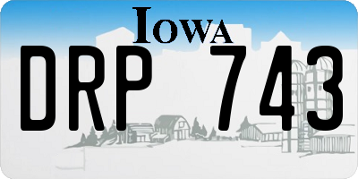IA license plate DRP743