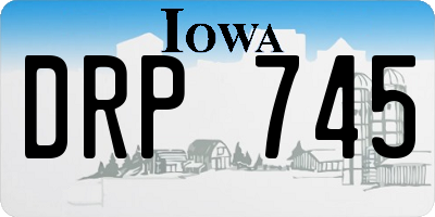 IA license plate DRP745