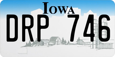 IA license plate DRP746