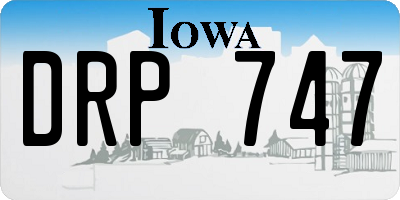 IA license plate DRP747