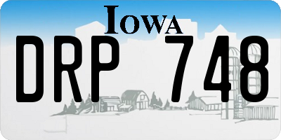IA license plate DRP748