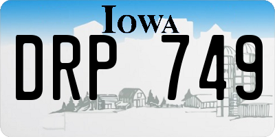 IA license plate DRP749