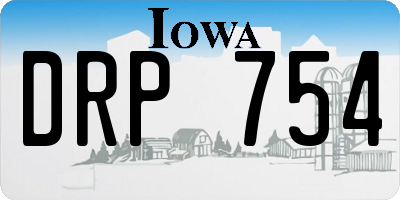 IA license plate DRP754