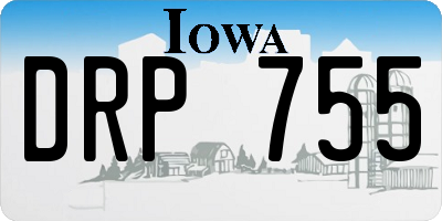 IA license plate DRP755