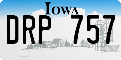 IA license plate DRP757