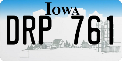 IA license plate DRP761