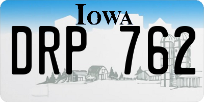 IA license plate DRP762