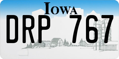 IA license plate DRP767