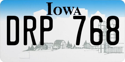 IA license plate DRP768