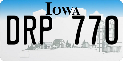 IA license plate DRP770