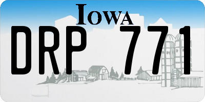 IA license plate DRP771