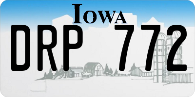 IA license plate DRP772