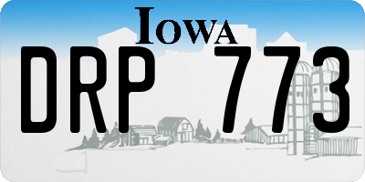 IA license plate DRP773