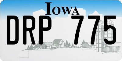 IA license plate DRP775