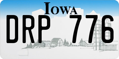 IA license plate DRP776