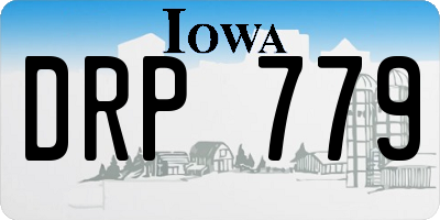 IA license plate DRP779
