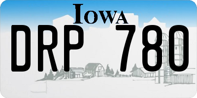 IA license plate DRP780