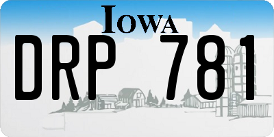 IA license plate DRP781