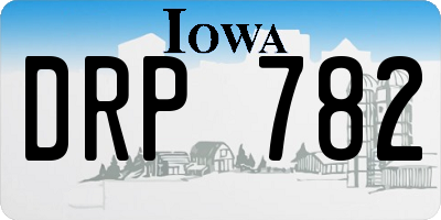 IA license plate DRP782