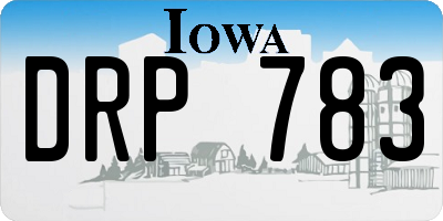 IA license plate DRP783