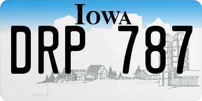 IA license plate DRP787