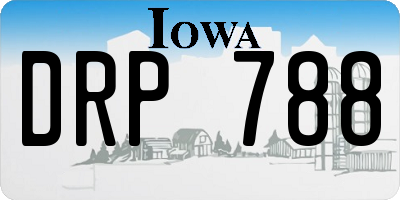 IA license plate DRP788