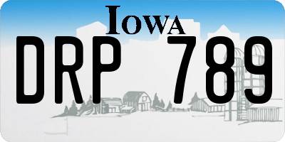 IA license plate DRP789