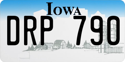 IA license plate DRP790