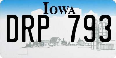 IA license plate DRP793