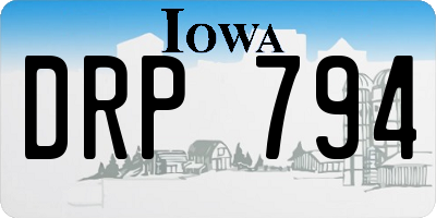 IA license plate DRP794