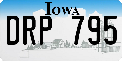 IA license plate DRP795