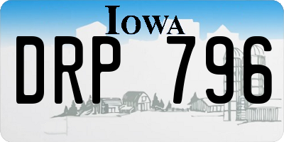 IA license plate DRP796