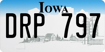 IA license plate DRP797