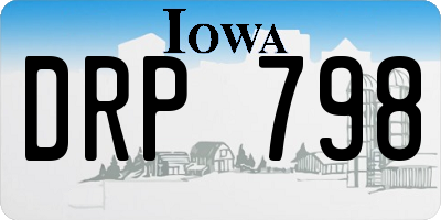 IA license plate DRP798